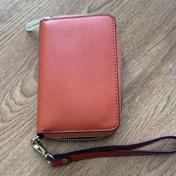 Michael Kors Tangerine Wristlet with Gold Accents - Picture 4 of 5